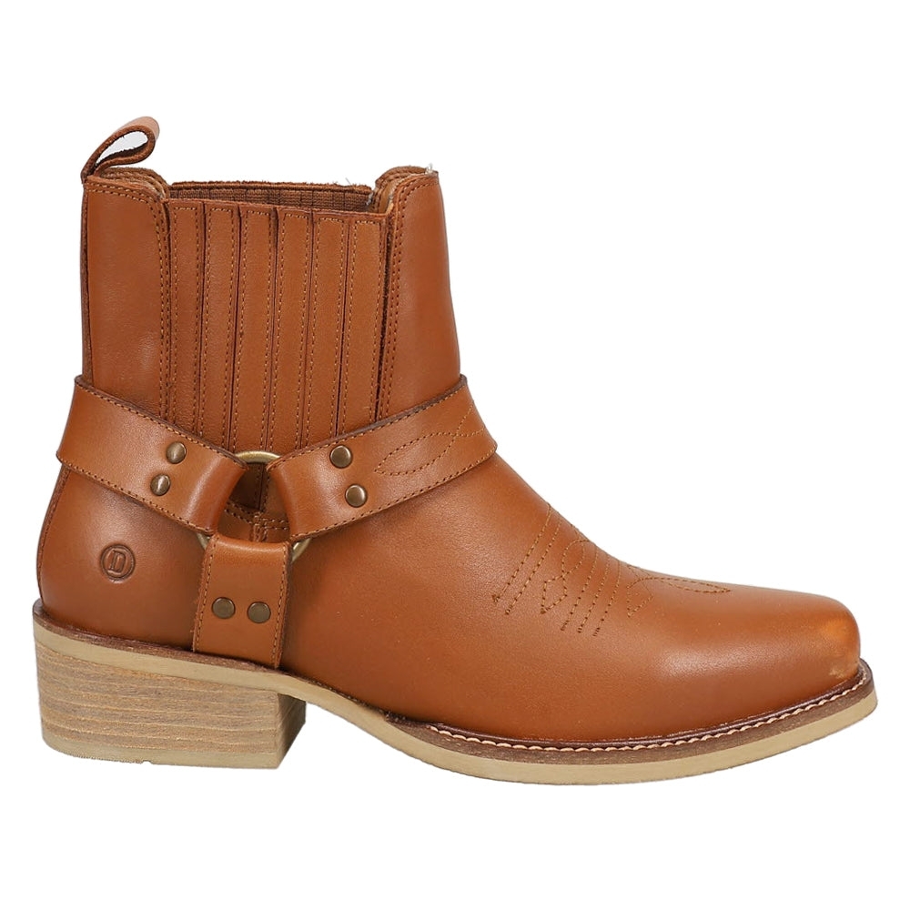 Dingo Tan Leather Western Boots with Harness
